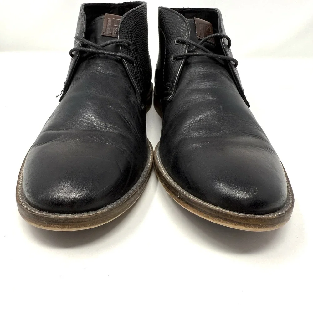 Ben Sherman  Black Pebbled‎ Leather Chukka Boots  Mens Size 7